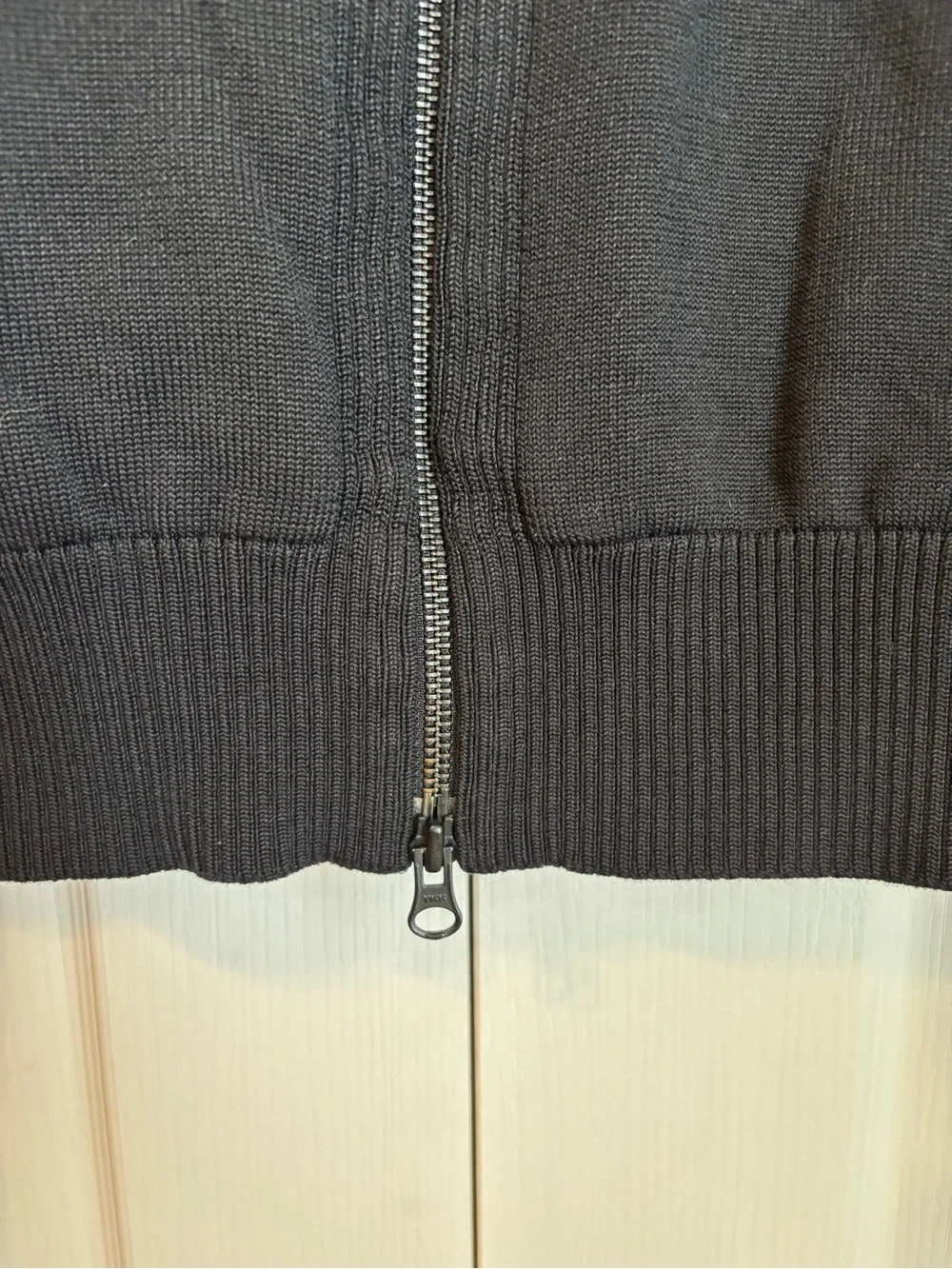 Banana Republic Black Zip-Up Knit Jacket