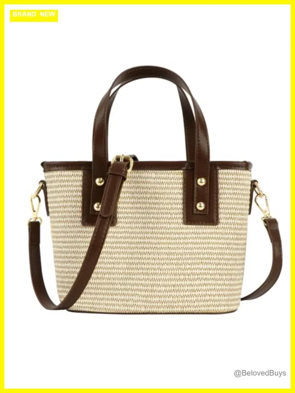Handwoven Straw Hobo Bag Crossbody Shoulder Top Handle Purse