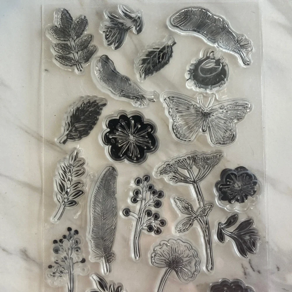Feather Flower Branch Stamp Set