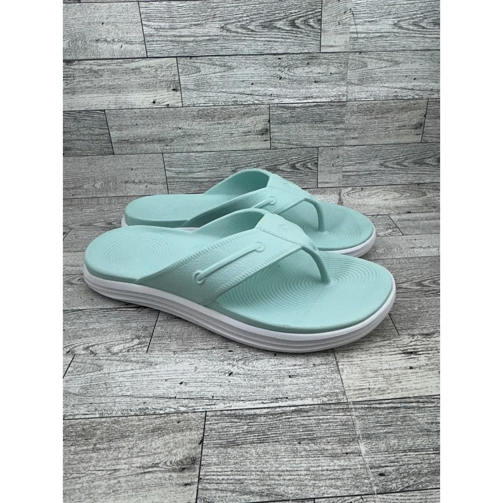 Sperry Flip Flop Sandals Mint Green Mens 10 Womens 12 Water Friendly Beach Thong