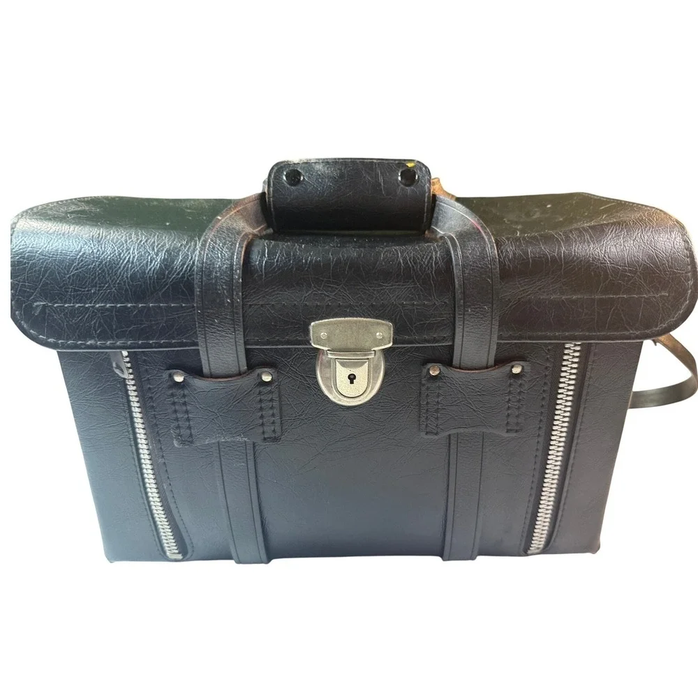 Vintage 60s MCM Train Case Blk Vinyl K.I.‎ & Co Japan Photography MCM Travel Bag