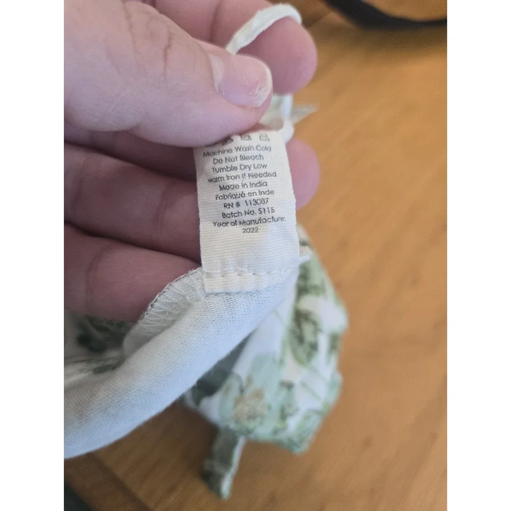 Kate Quinn Green Leaf Grape Leaf Baby Bonnet 12-18 Months NWT