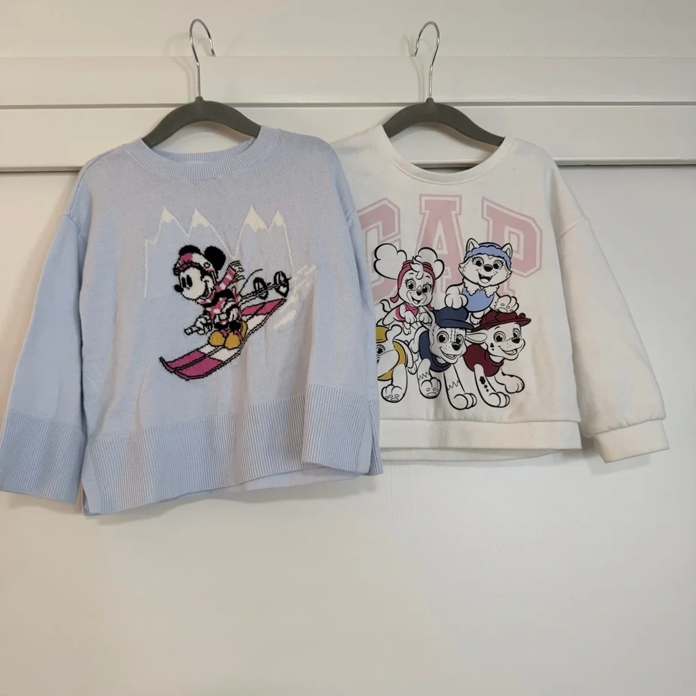 GAP Disney Kids‎ Cartoon Character Sweaters - Blue and White