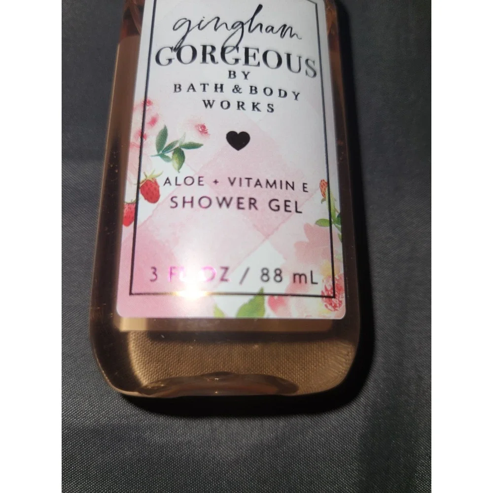 Bath & Body Works Travel Shower Gel Wash‎ Aloe Vitamin E GINGHAM GORGEOUS~RARE~