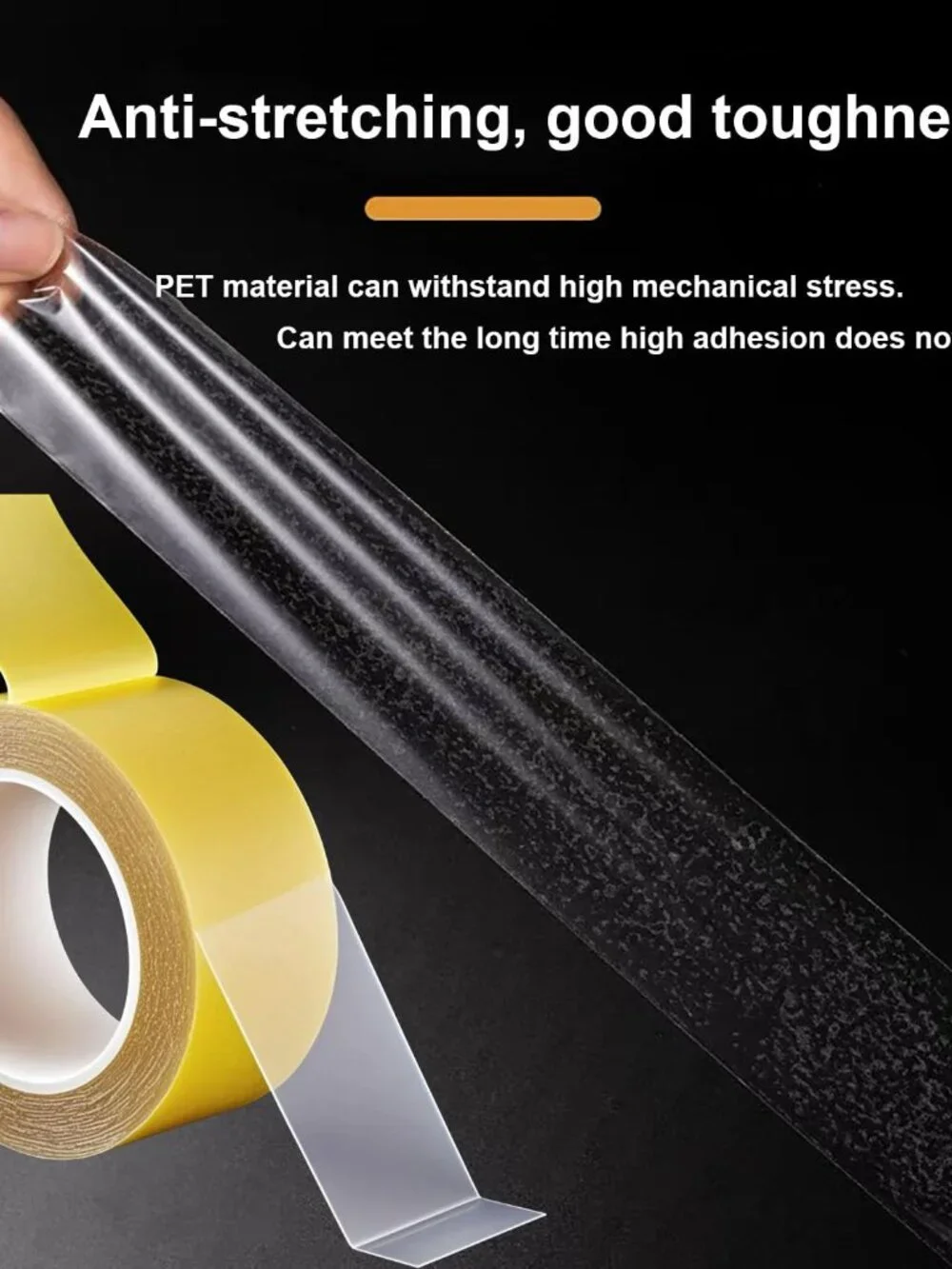 Ultra-Thin Heavy Duty Double Sided Tape - 2 Inch x 66 Feet, Clear Strong Two Sid