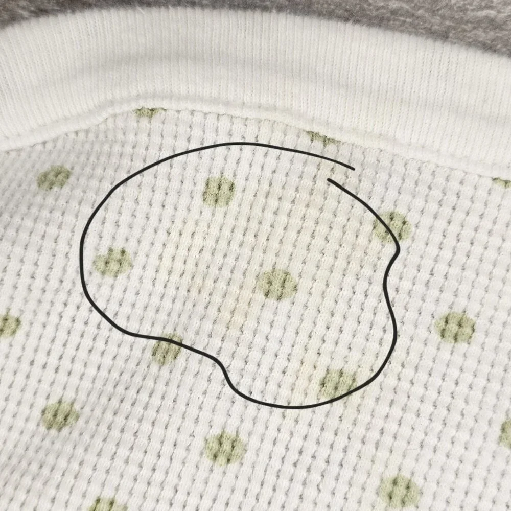Parent's Choice‎ White Green Polka Dot Baby Blanket Thermal Waffle Weave 26x28