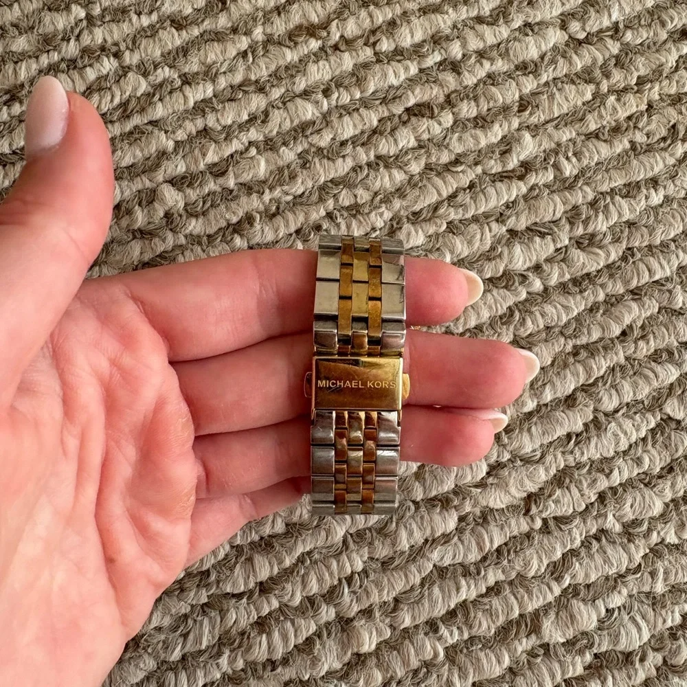 Michael Kors Two-Tone Crystal Bezel Watch - Silver & Gold