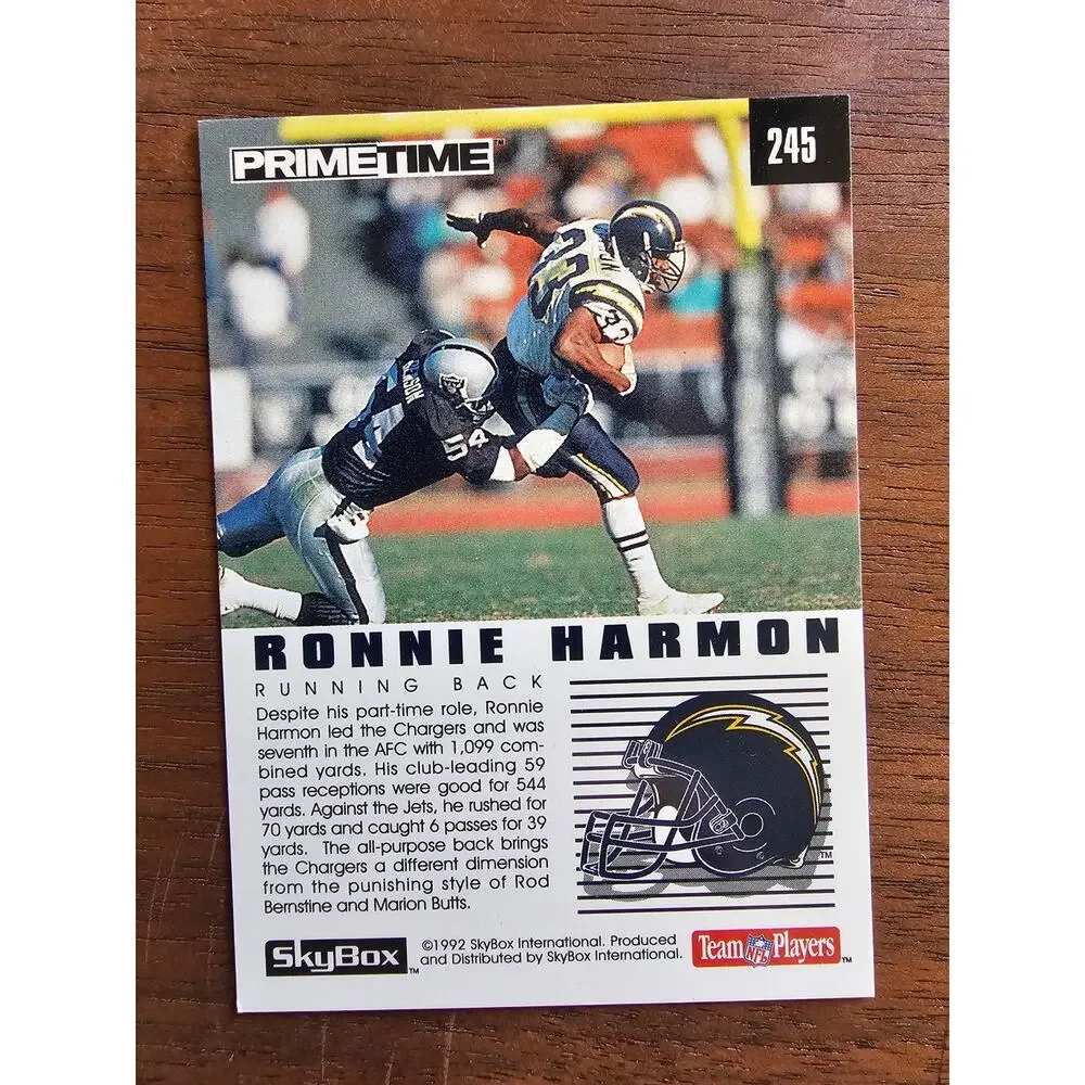 1992 Skybox Primetime #245 Ronnie Harmon - Team MVP - NFL - Freshly Opened