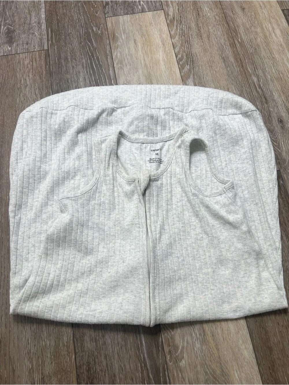 Carter's Light Gray Ribbed Baby sleep sack