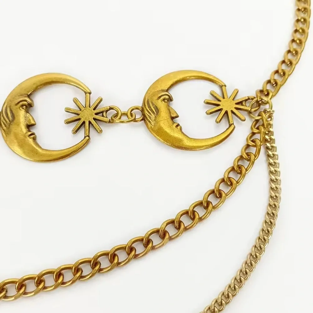 Vintage Gold Celestial Chain Belt
