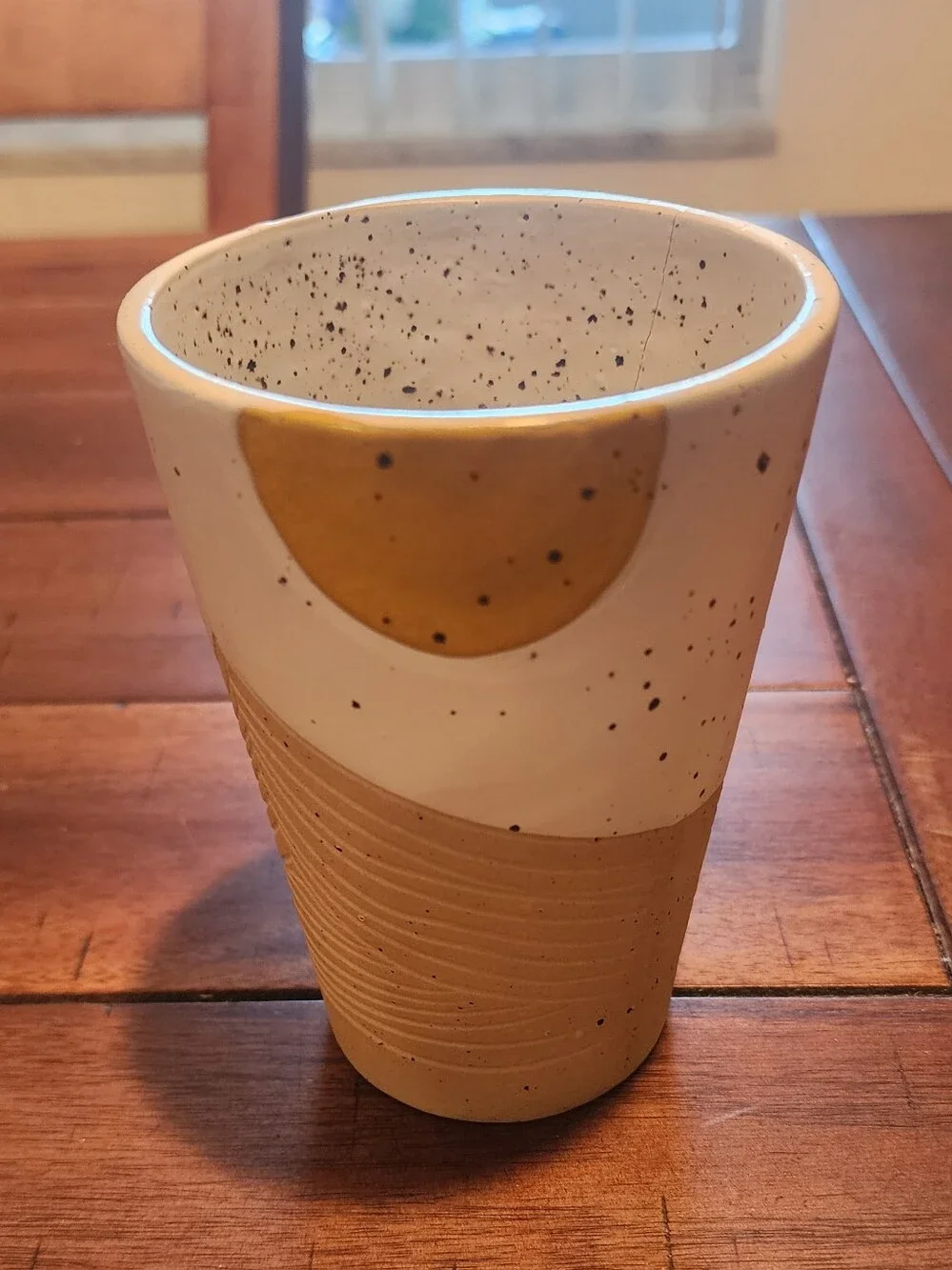 United by Blue ceramic colorfull mug without lid sand brown and sunshine yellow