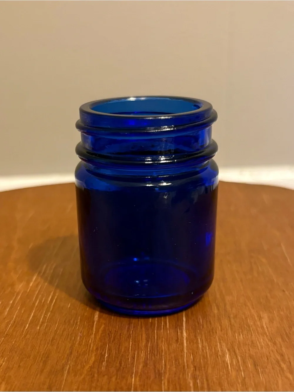 Vintage Cobalt Blue Vicks Vaporub Jar