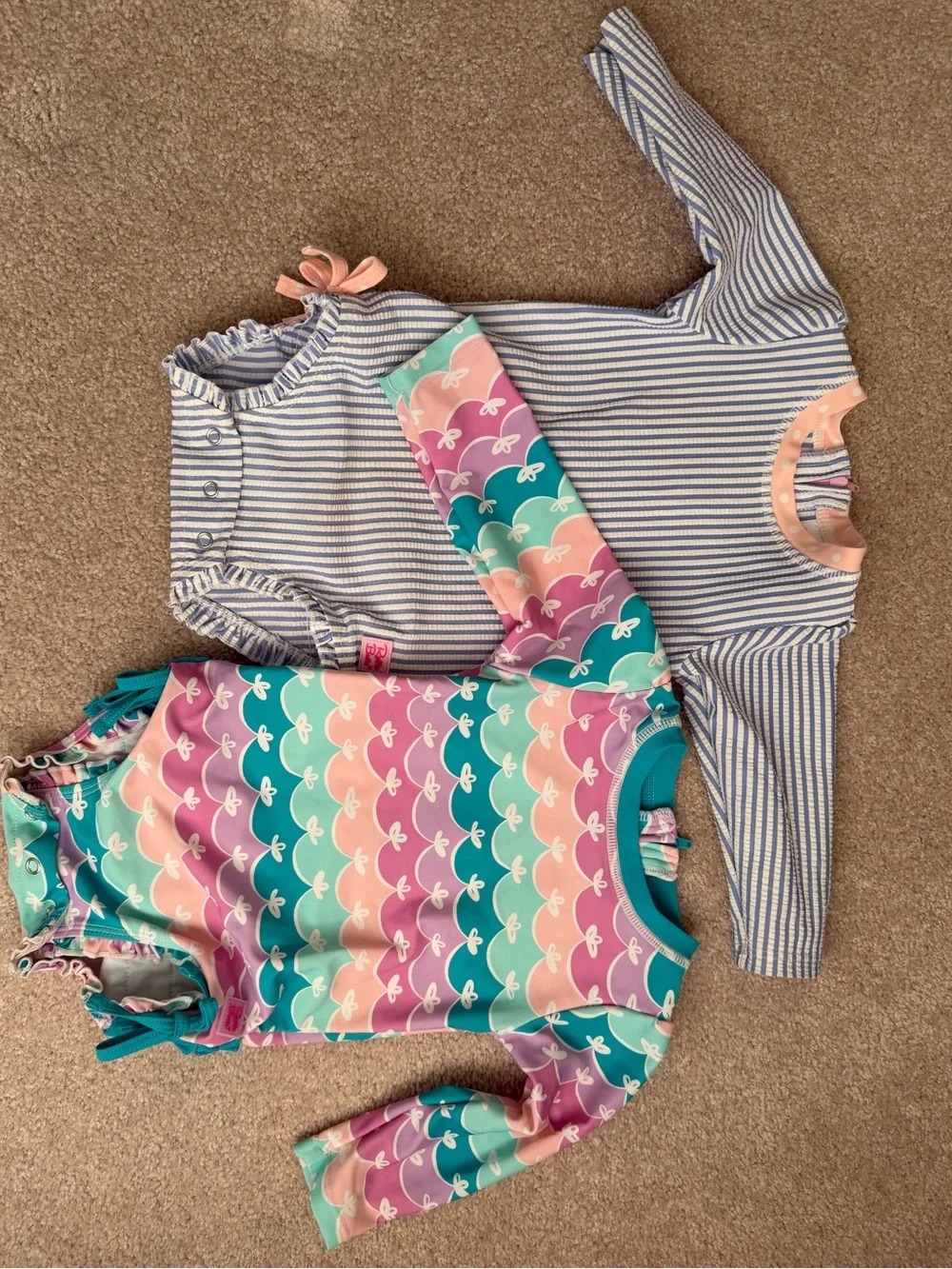 Ruffle Butts Girls' One Piece Swim Suit bundle
