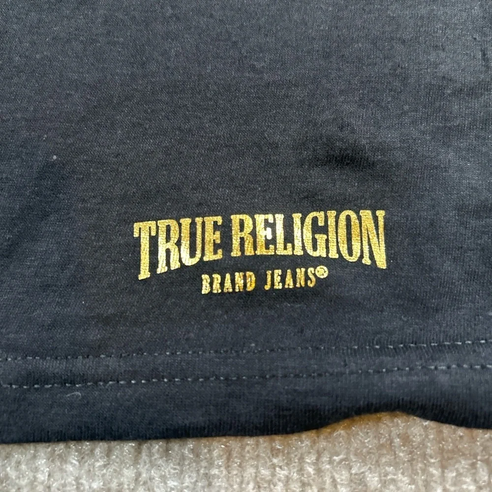 True Religion Black Tee with Gold Accents