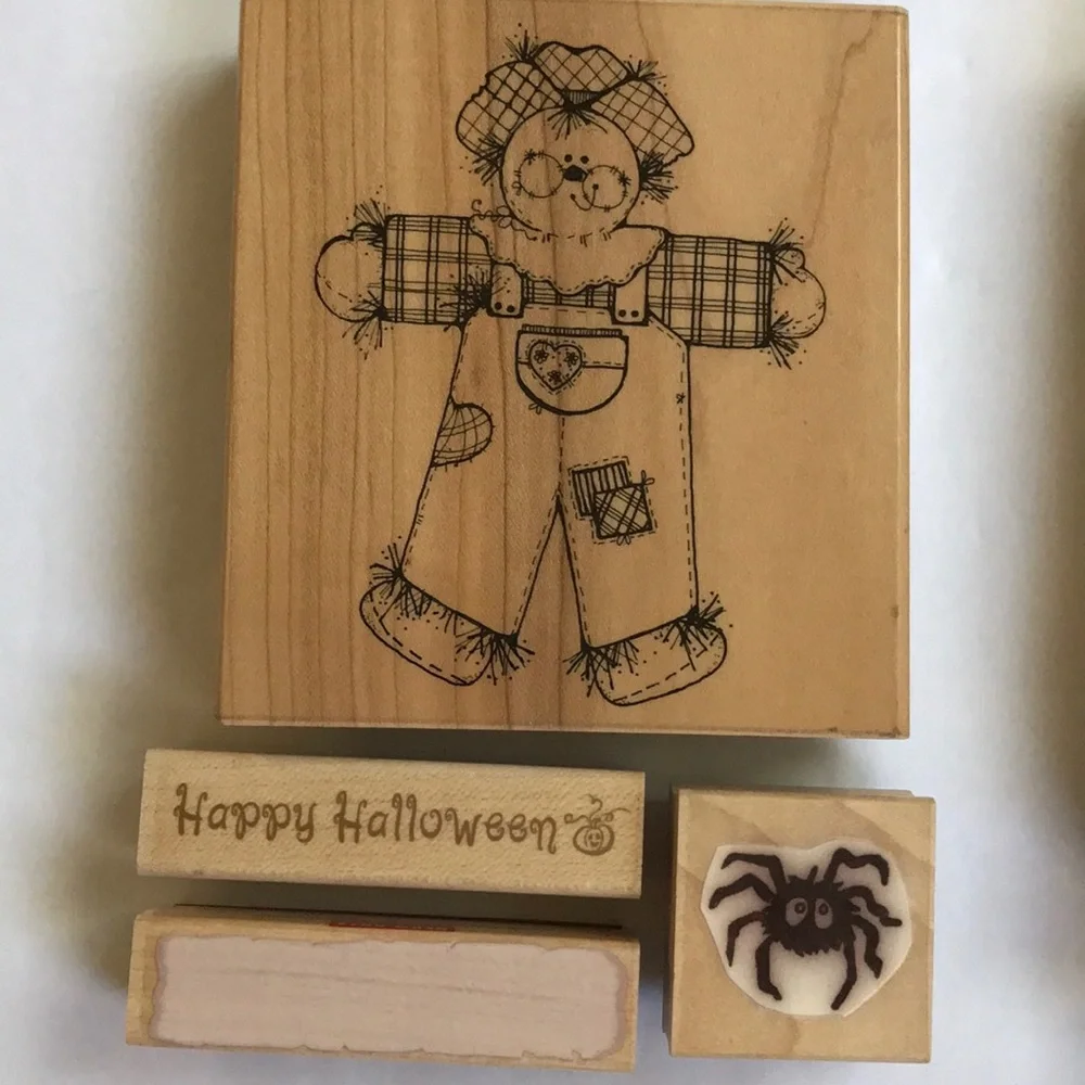 Halloween/trick-or-treat rubber stamp set