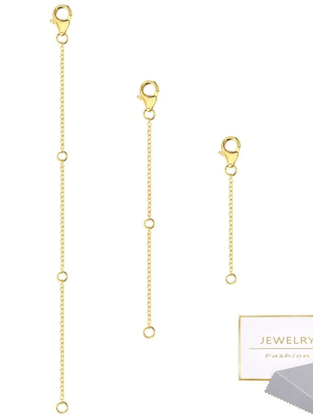 Gold Necklace Extenders,14K Gold Chain Extenders with Lobster Clasp, Durable Pla