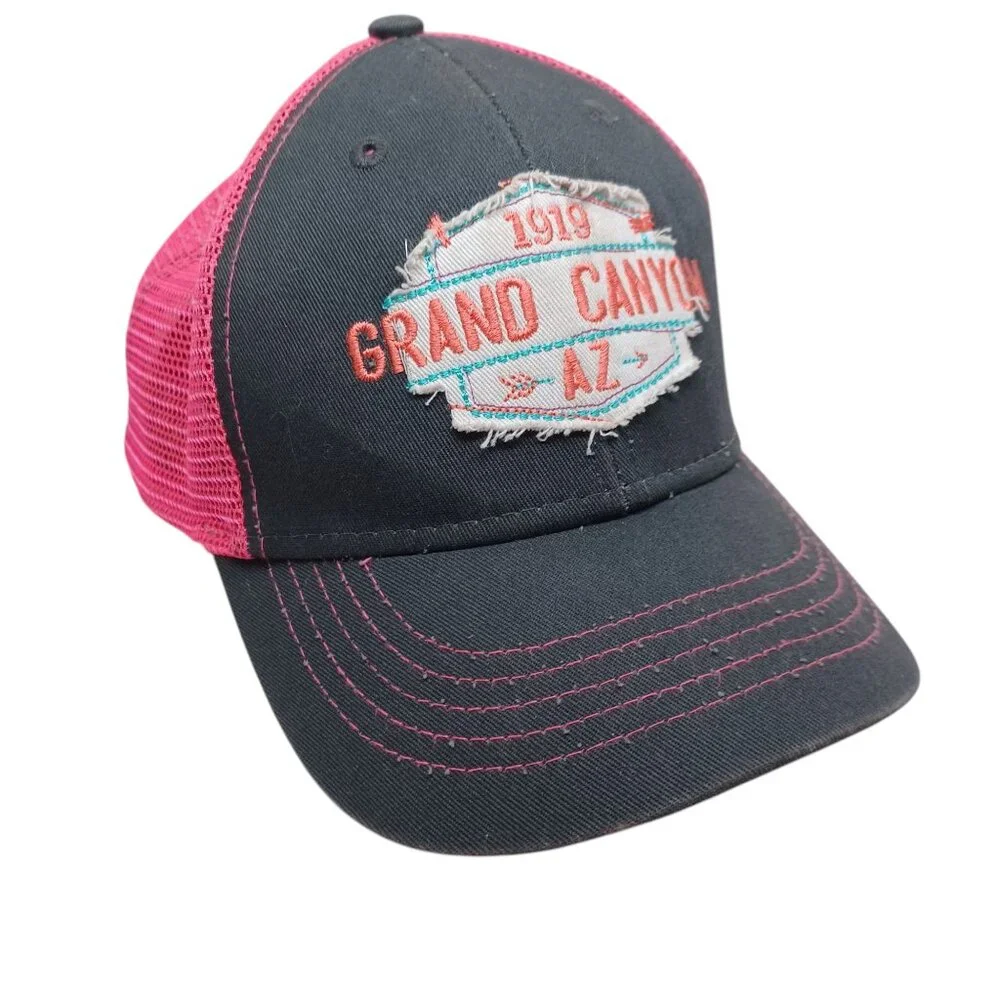 Grand‎ Canyon AZ Ball Cap Ouray Sportswear Snap Back Hat Pink Gray Size Youth