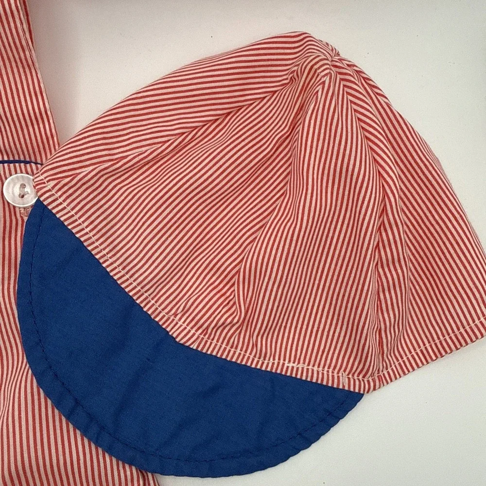 Vintage Cuties by Judy Baseball Bat Mitt Baby  Romper with Hat 0-6 Months