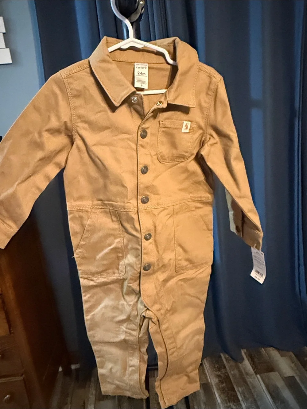 Carter's Tan Canvas Toddler One-Piece