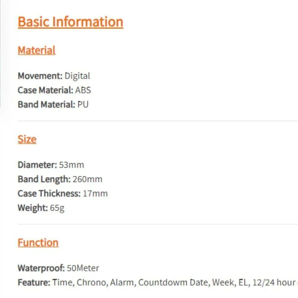 Skmei details men