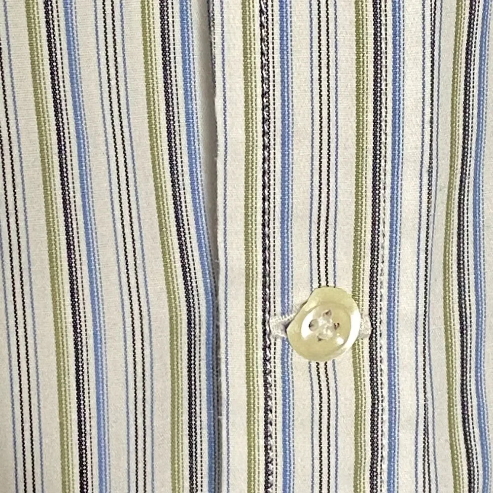 Banana Republic Stripe Button Down Dress Shirt Men's Size XL 17-17 1/2
