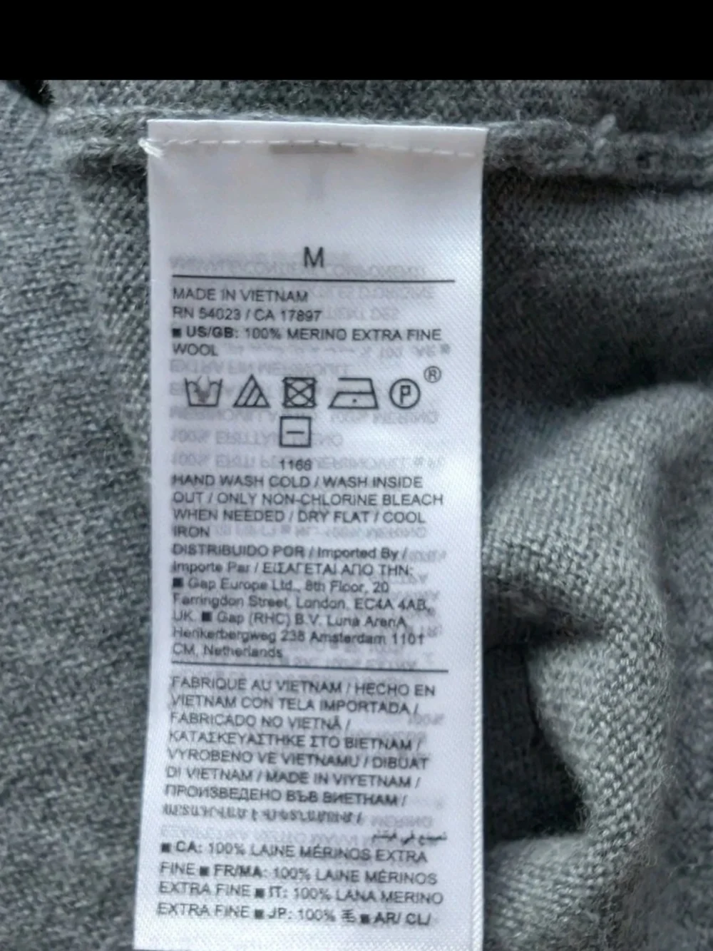 Banana Republic Extra Fine Merino Wool Crewneck Sweater Men's Size Medium Gray