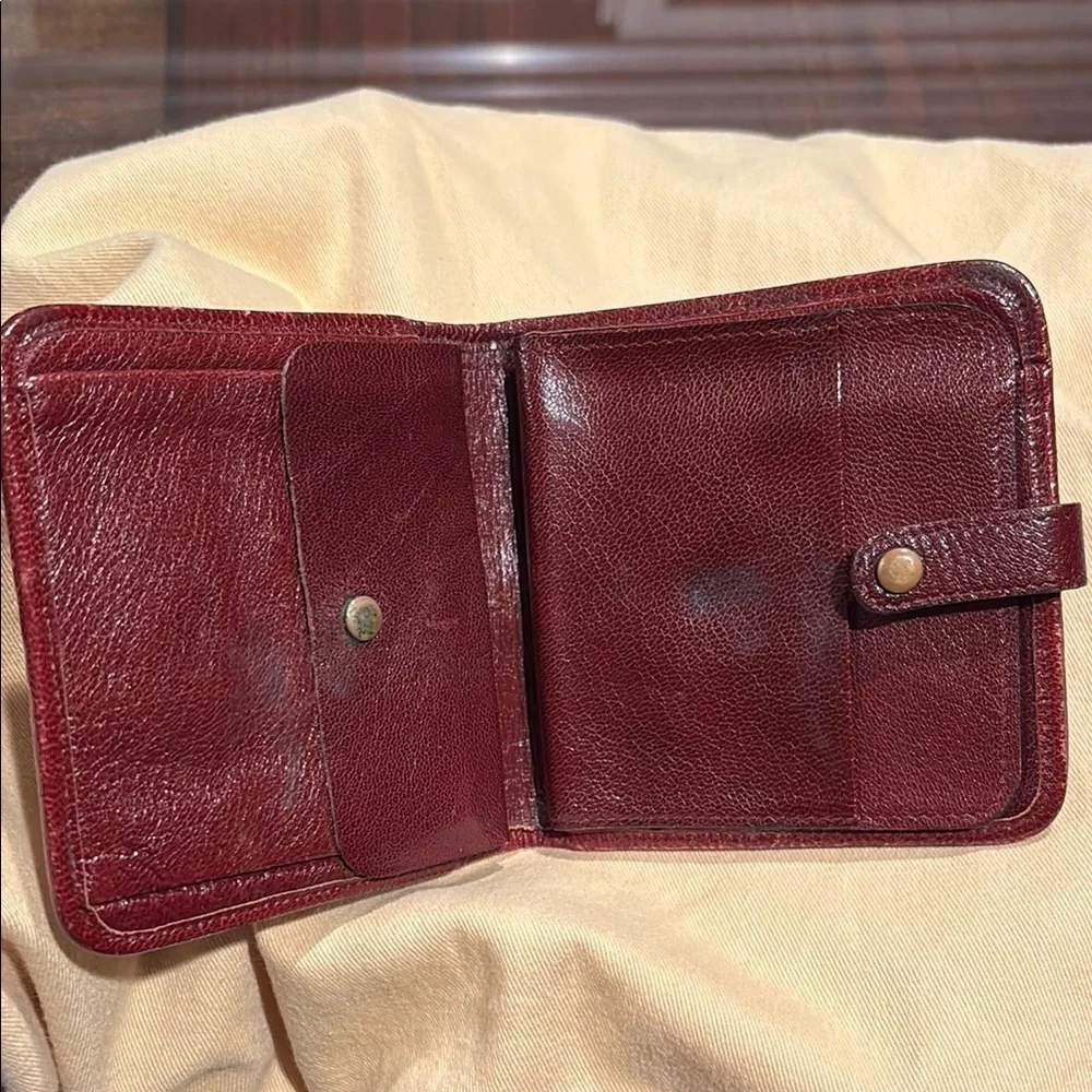 Rare! Christian Dior Red Vintage Trotter Wallet Elegant Compact Design