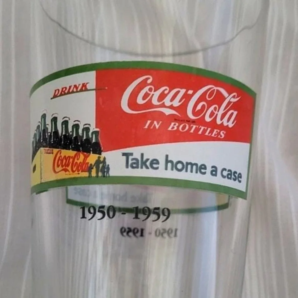 Vintage Coca Cola Glass 1950s Commemorative Drink Take Home A Case‎ Collectible
