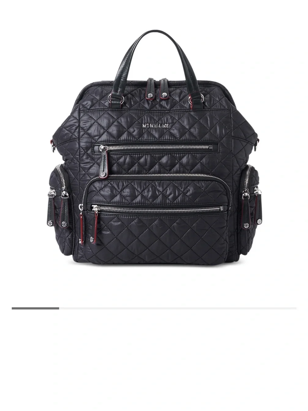 MZ Wallace Black Crosby Frame Backpack NWT