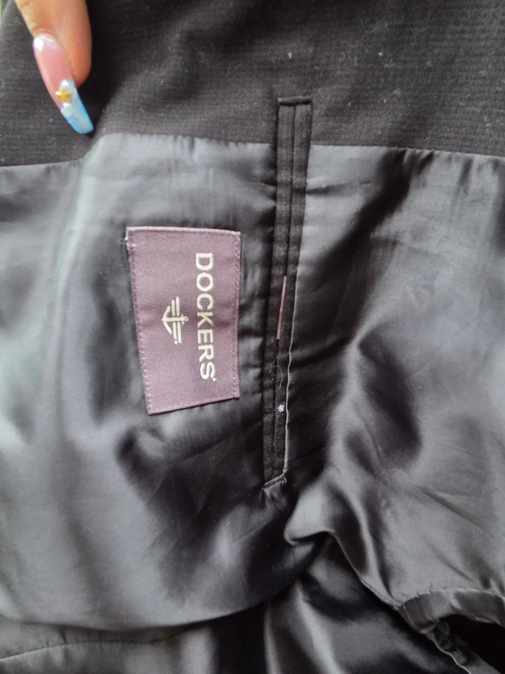 Dockers Men's Black Sport Coat Blazer Jacket Size 44R Two Button Classic