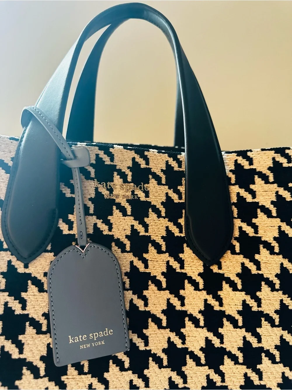 Kate Spade Manhattan Houndstooth Large Tote