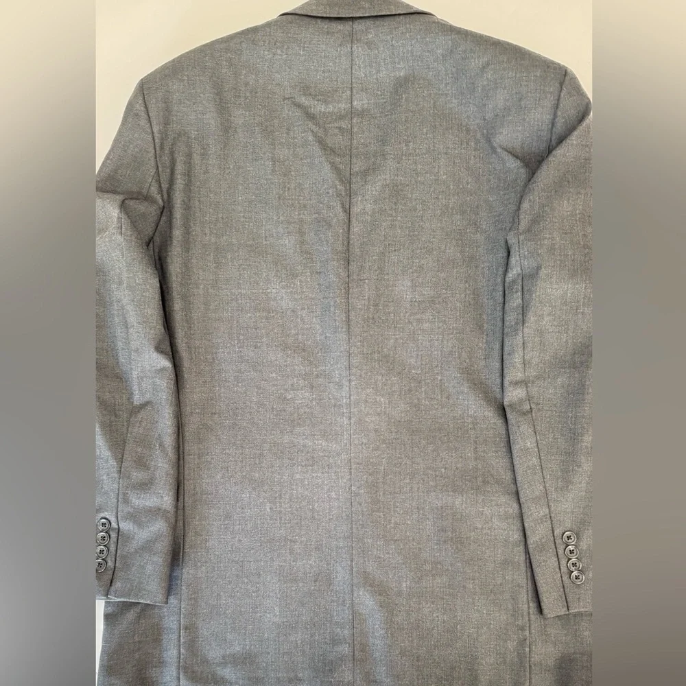 Kasper 42R Gray 100% Virgin Wool Blazer Two Button Sport Coat