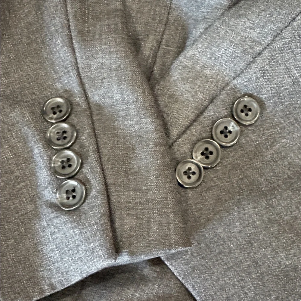 Kasper 42R Gray 100% Virgin Wool Blazer Two Button Sport Coat
