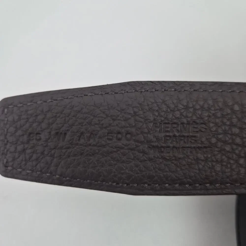 Hermes Men's H Reversible leather Belt 32 mm Size 95