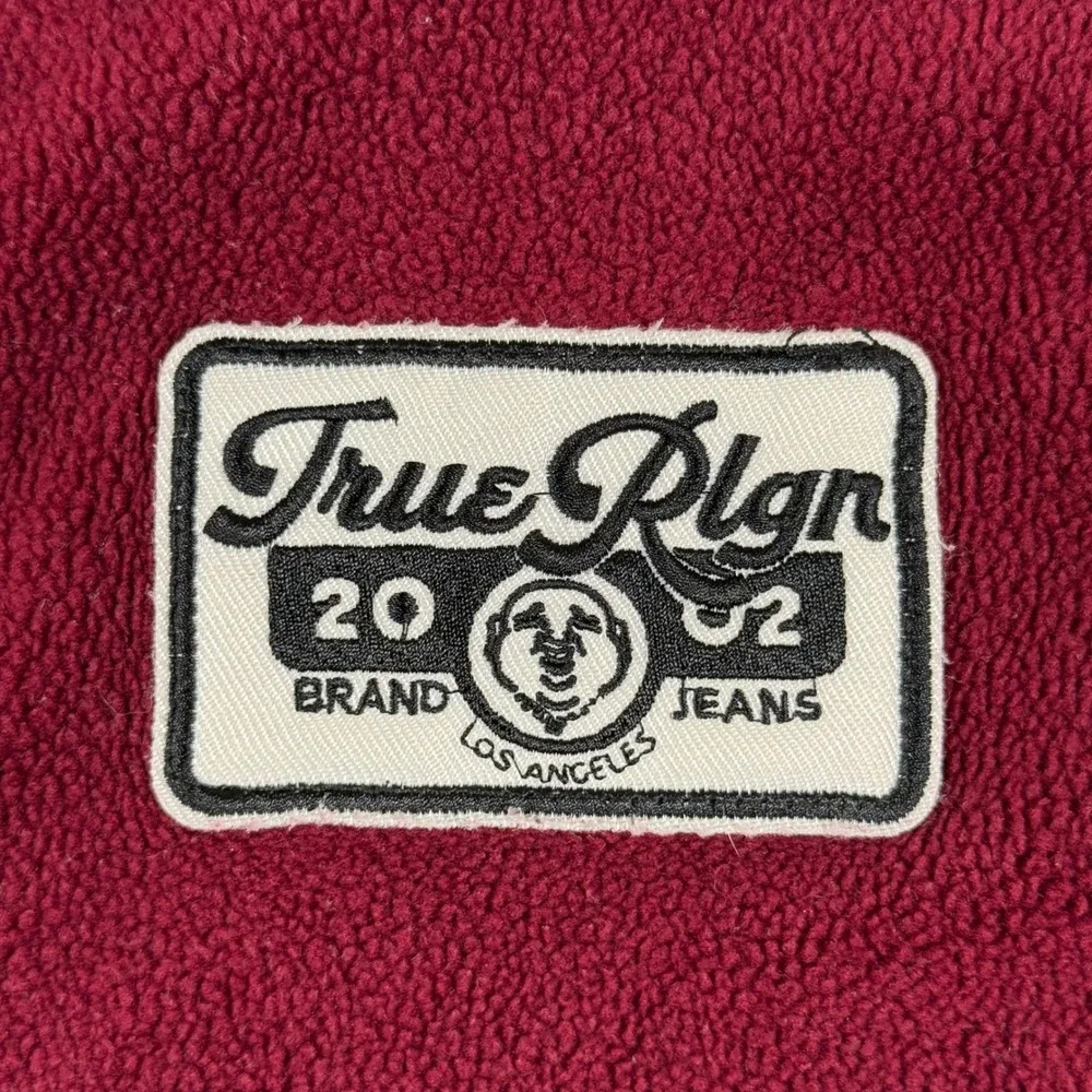 True Religion Vest Small Red Brand Jeans Fleece Full Zip Polar Fleece‎ Men's