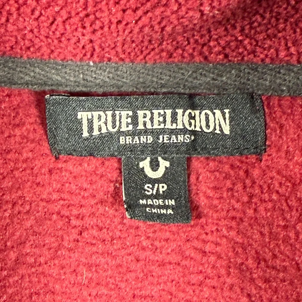 True Religion Vest Small Red Brand Jeans Fleece Full Zip Polar Fleece‎ Men's