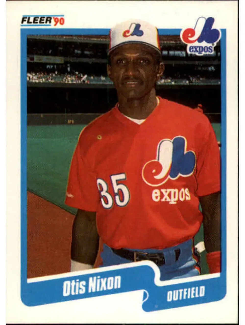 1990 Otis Nixon Fleer Baseball Card #356