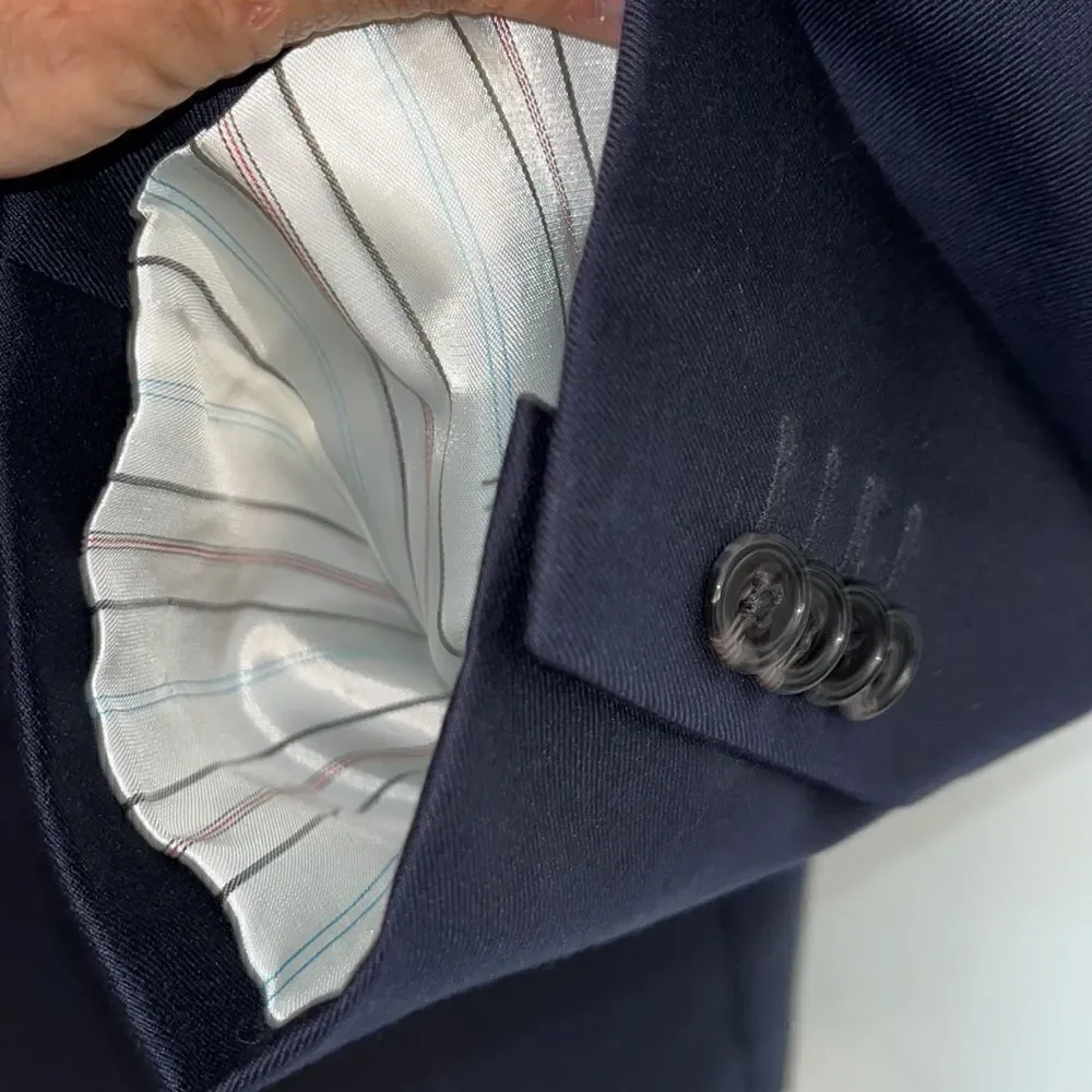 Ralph Lauren 2 button Navy Slim-Fit Wool Fully Lined Blazer Sportcoat Sport Coat