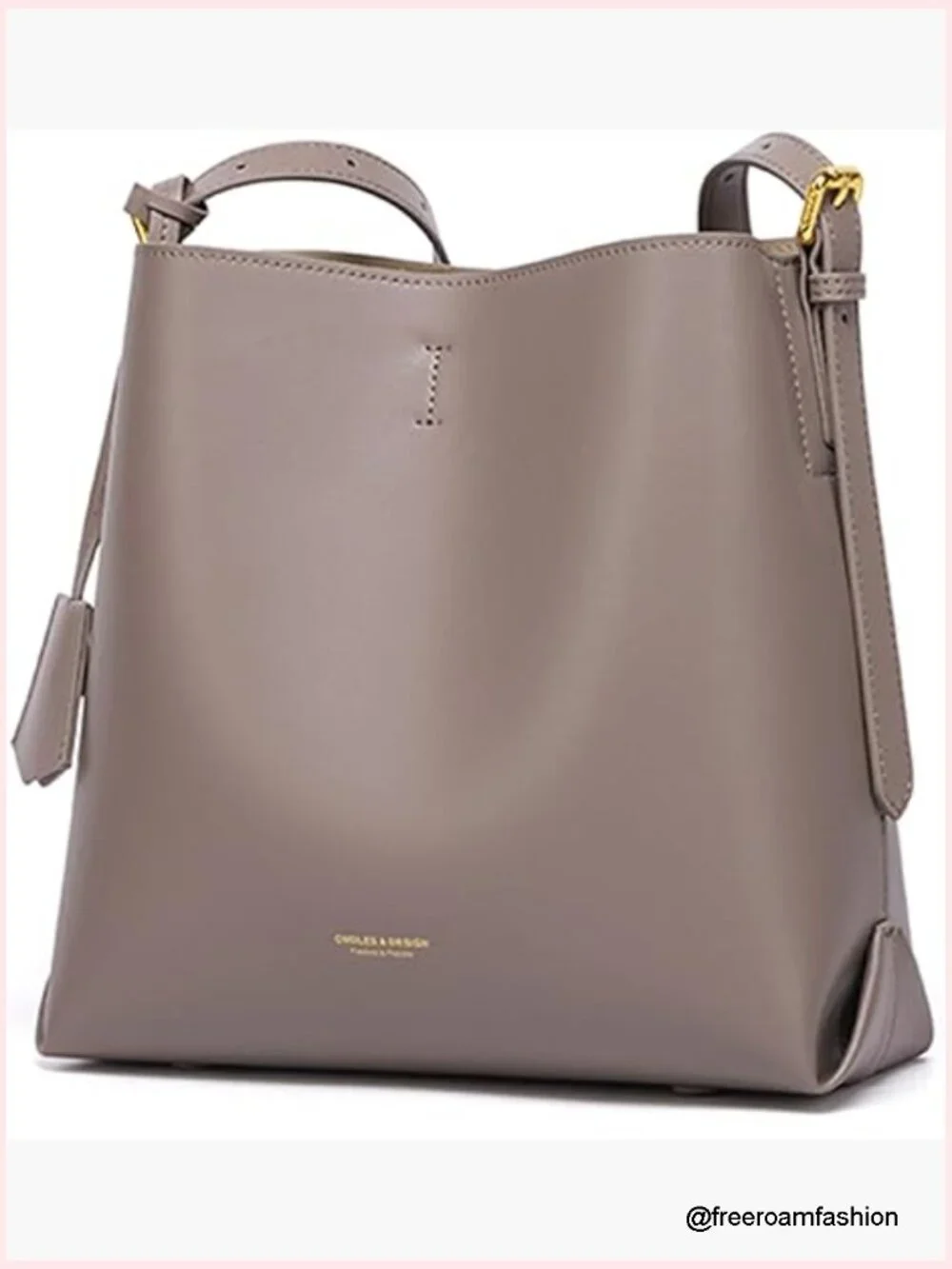 Genuine Leather Tote Satchel Bag - Top Handle Shoulder Bucket Purse