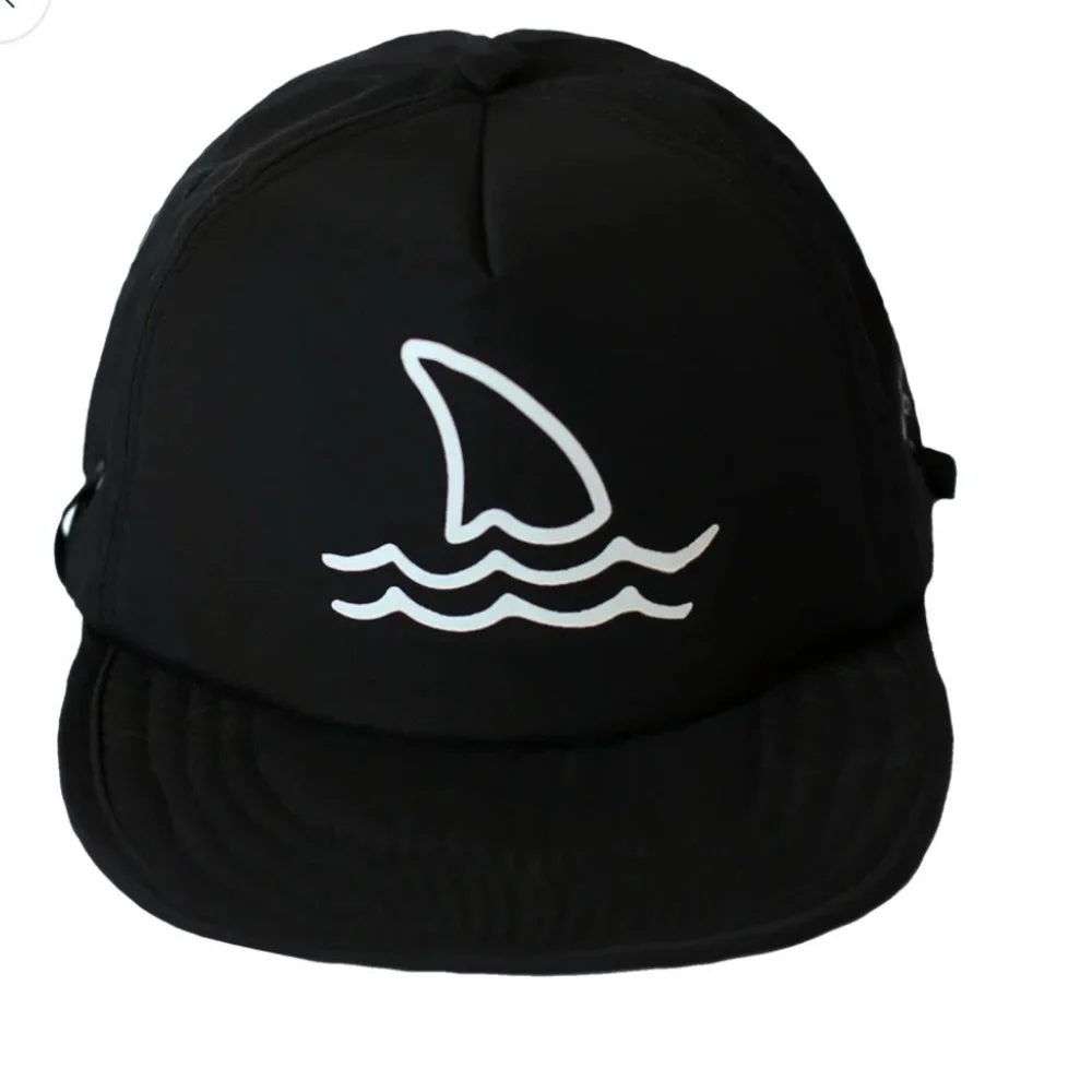 Bitty Brah Shark Fin Driftwood nylon surf swim hat
