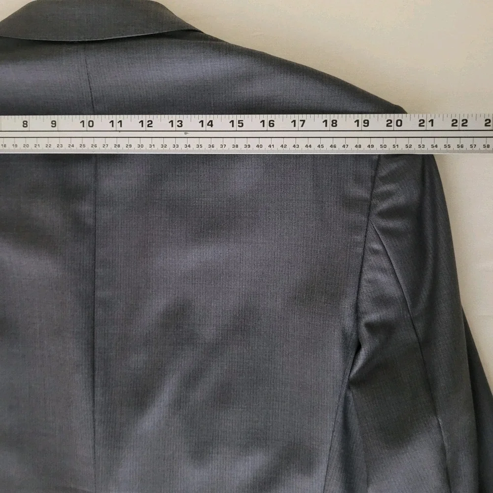 Saks Fifth Avenue BLACK Ermenegildo Zegna Grey Wool Suit Jacket Blazer 44L