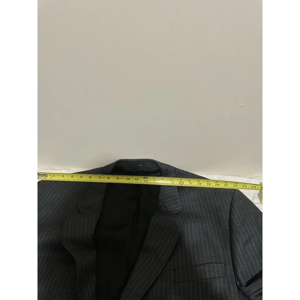 Ralph Lauren Men's 50R Charcoal Pinstripe Wool Sports Coat Blazer