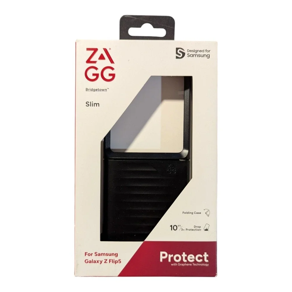 D5. Zagg Bridgetown Slim Case for Samsung Galaxy Z Flip5 - Black
