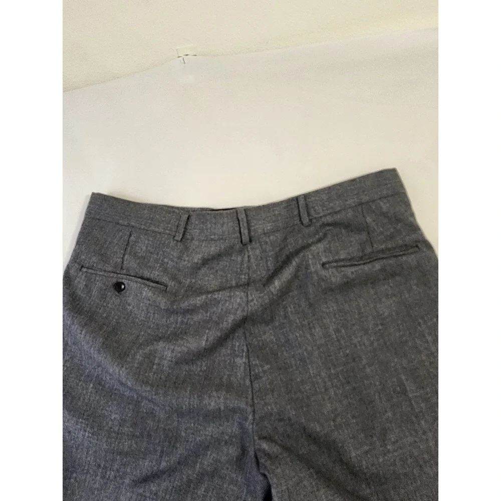 Vintage Society Brand Gray Windowpane 100% Virgin Wool 2 Pc Suit Mens 44R 37x29
