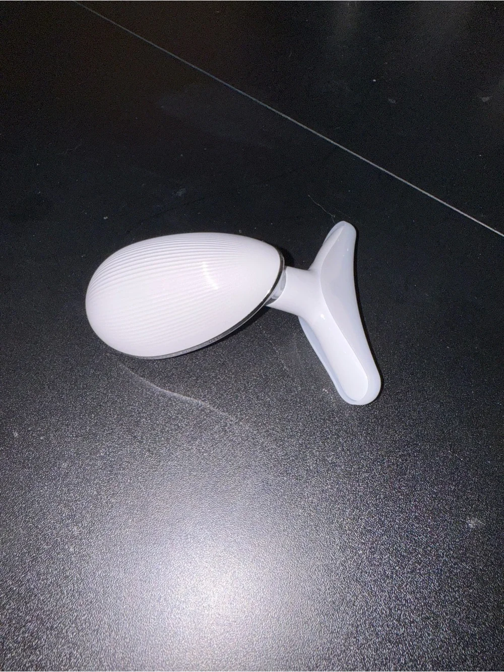 Facial Massager & Eye Tool in White with Rose Gold Accent