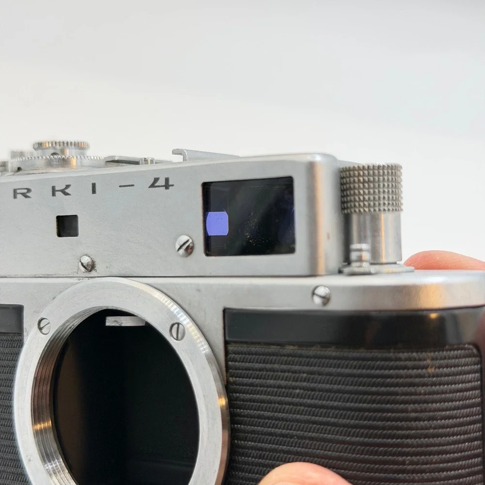Zorki-4 35mm Rangefinder Camera W/ Jupiter-8 2/50 Lens USSR Vintage Silver Black