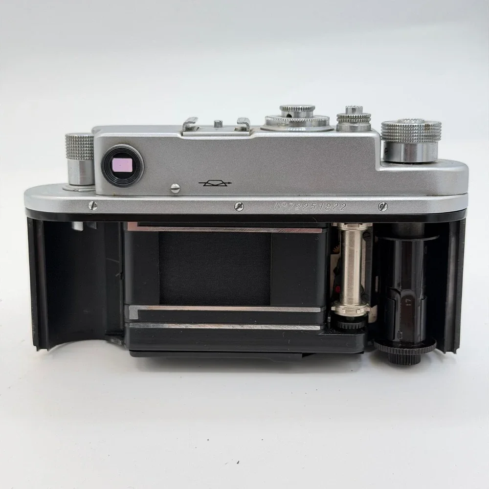 Zorki-4 35mm Rangefinder Camera W/ Jupiter-8 2/50 Lens USSR Vintage Silver Black