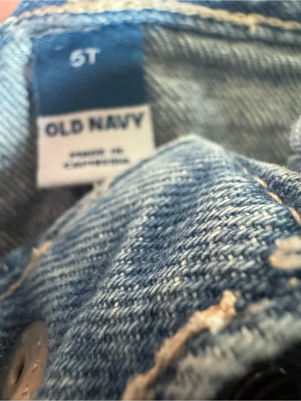 Two pairs old navy jean shorts 5T