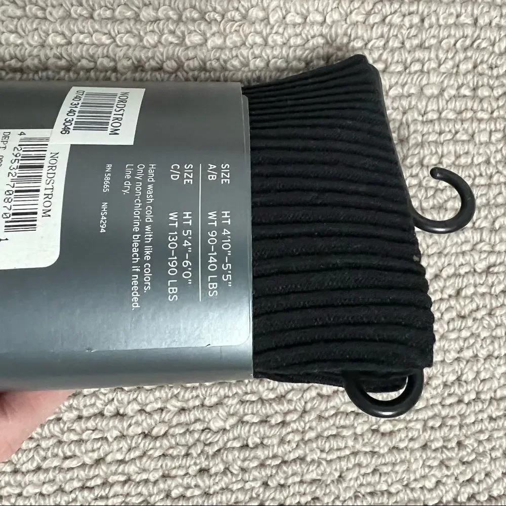 🍭4/$20 New Nordstrom Black Ribbed Tights- A/B