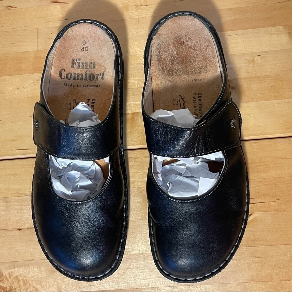 Finn Comfort Stanford Nero Vegas Leather Shoes